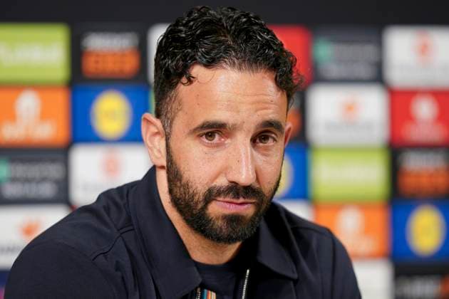 Manchester United, ManU FC press conference, PK, Pressekonferenz Bilbao Manchester United Manager Ruben Amorim during Manchester United FC Press Conference ahead of the UEFA Europa League Semi-Final 1st Leg match between Athletic Club and Manchester United, Bilbao at the Estadio de San MamÃ s, Bilbao, Spain on 30 April 2025 Credit: Eleanor Hoad Every Second Media Editorial use only. All images are copyright Every Second Media Limited. No images may be reproduced without prior permission. Copyright: xIMAGO EveryxSecondxMediax ESM-1452-0033 EleanorxHoadx xEveryxSecondxMediax