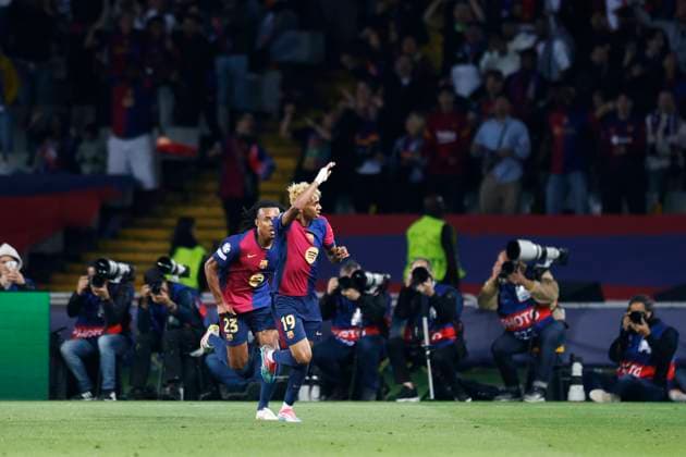Lamine Yamal (Barcelona), APRIL 30, 2025 - Football Soccer : UEFA Champions League match between FC Barcelona, Barca 3-3 FC Internazionale Milano at the Estadi Olimpic Lluis Companys in Barcelona, Spain. Noxthirdxpartyxsales  (289168664)