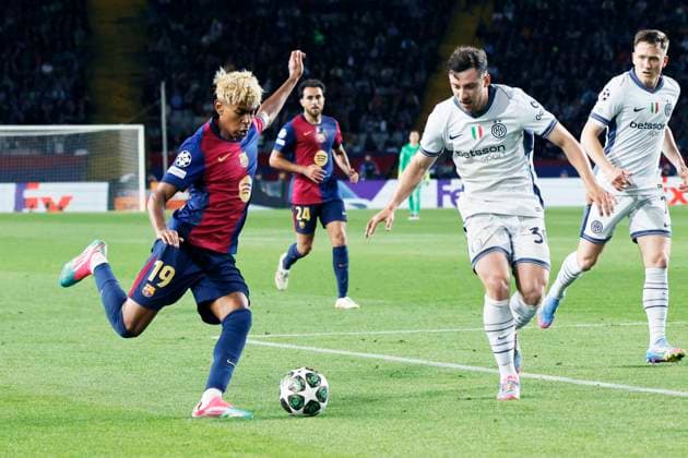Lamine Yamal (Barcelona), APRIL 30, 2025 - Football Soccer : UEFA Champions League match between FC Barcelona, Barca 3-3 FC Internazionale Milano at the Estadi Olimpic Lluis Companys in Barcelona, Spain. Noxthirdxpartyxsales  (289168721)