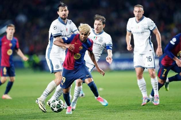 Lamine Yamal (Barcelona), APRIL 30, 2025 - Football Soccer : UEFA Champions League match between FC Barcelona, Barca 3-3 FC Internazionale Milano at the Estadi Olimpic Lluis Companys in Barcelona, Spain. Noxthirdxpartyxsales  (289168744)