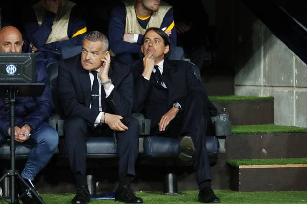 Simone Inzaghi (Inter), APRIL 30, 2025 - Football Soccer : UEFA Champions League Semi-finals 1st leg match between FC Barcelona, Barca 3-3 FC Internazionale Milano at the Estadi Olimpic Lluis Companys in Barcelona, Spain. Noxthirdxpartyxsales  (289172247)
