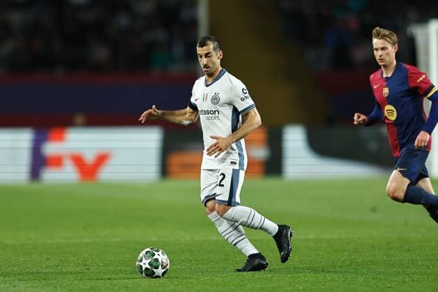 Henrikh Mkhitaryan (Inter), APRIL 30, 2025 - Football Soccer : UEFA Champions League Semi-finals 1st leg match between FC Barcelona, Barca 3-3 FC Internazionale Milano at the Estadi Olimpic Lluis Companys in Barcelona, Spain. Noxthirdxpartyxsales  (289172270)