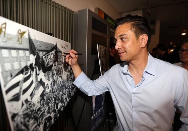 30 04 2025 Football season 2024 2025 Film premiere Cinema film premiere Cinema film premiere Aura of a legend for the 125th anniversary 125 years FCN of 1 FC Nuremberg at Cinecitta Nuremberg The club celebrates its 125th birthday Sportfoto Zink DaMa xdaxmax Chhunly Pagenburg Member of the Supervisory Board former player 1 FC Nuremberg FCN signs autographs Autographs