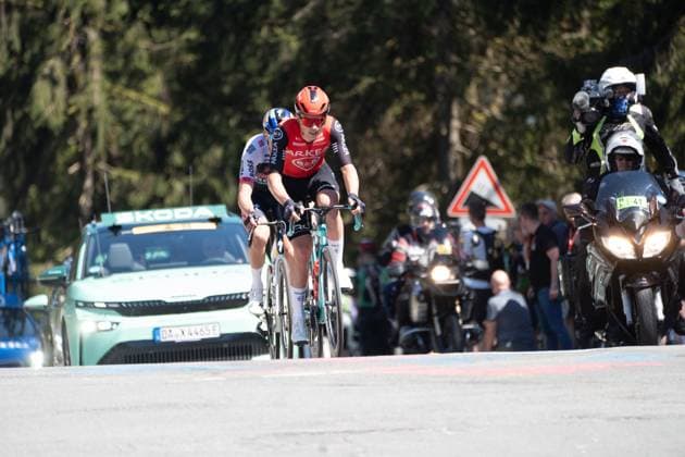 01 05 2025, xhfmx, Radsport Radklassiker 2025, Frankfurt Eschborn The leading duo Pierre Thierry Arkea B B Hotels crosses the Feldberg DFL DFB REGULATIONS PROHIBIT ANY USE OF PHOTOGRAPHS as IMAGE SEQUENCES and or QUASI VIDEO Frankfurt am Main