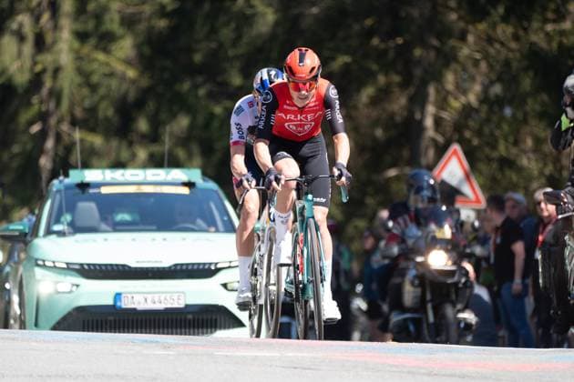 01 05 2025, xhfmx, Radsport Radklassiker 2025, Frankfurt Eschborn The leading duo Pierre Thierry Arkea B B Hotels crosses the Feldberg DFL DFB REGULATIONS PROHIBIT ANY USE OF PHOTOGRAPHS as IMAGE SEQUENCES and or QUASI VIDEO Frankfurt am Main