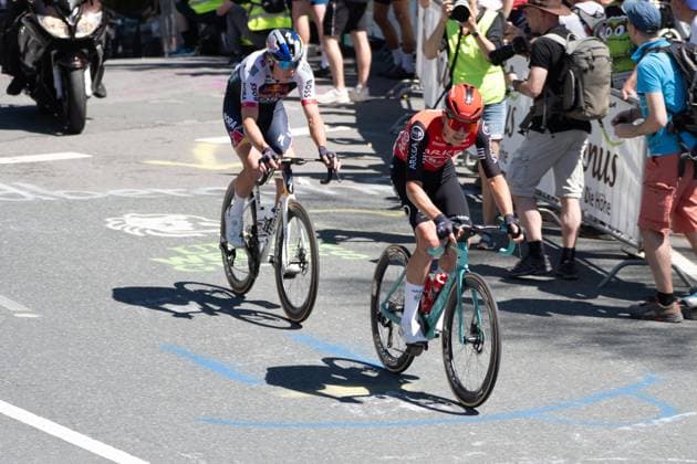 01 05 2025, xhfmx, Radsport Radklassiker 2025, Frankfurt Eschborn The leading duo Pierre Thierry Arkea B B Hotels crosses the Feldberg DFL DFB REGULATIONS PROHIBIT ANY USE OF PHOTOGRAPHS as IMAGE SEQUENCES and or QUASI VIDEO Frankfurt am Main