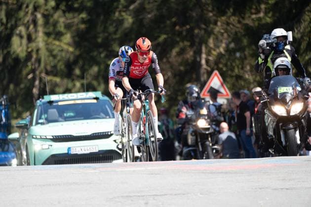 01 05 2025, xhfmx, Radsport Radklassiker 2025, Frankfurt Eschborn The leading duo Pierre Thierry Arkea B B Hotels crosses the Feldberg DFL DFB REGULATIONS PROHIBIT ANY USE OF PHOTOGRAPHS as IMAGE SEQUENCES and or QUASI VIDEO Frankfurt am Main