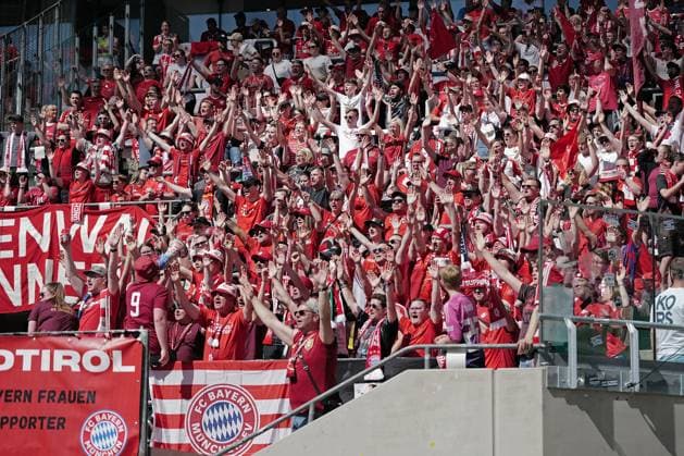 01 05 2025, xovx, Soccer Women DFB Cup Final, FC Bayern Munich SV Werder Bremen Fans of FC Bayern Munich Cologne Rhein Energie Stadium North Rhine-Westphalia Germany EN