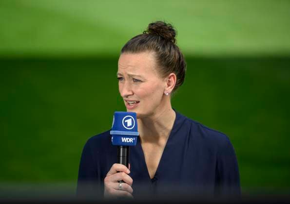 Almuth SCHULT Goalkeeper TV Expert DFB Pokal Final Women 2025, FC Bayern Muenchen M SV Werder Bremen HB , am 01 05 2025 in Koeln Germany DFB regulations prohibit any use of photographs as image sequences and or quasi video Â