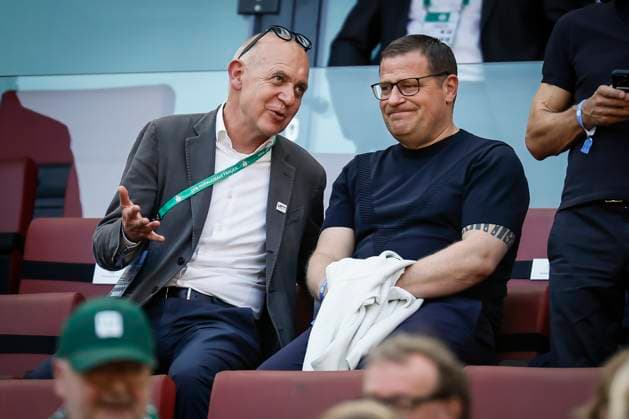 45 DFB Cup Final Women FC Bayern Munich SV Werder Bremen, 01 05 2025 DFB President Bernd Neuendorf and Bayern Manager Max Eberl before the match 45 DFB Cup Final Women FC Bayern Munich SV Werder Bremen on 01 05 2025 at RheinEnergie Stadium in Cologne North Rhine-Westphalia DFL REGULATIONS PROHIBIT ANY USE OF PHOTOGRAPHS AS IMAGE SEQUENCES AND OR QUASI VIDEO Copyright: xBEAUTIFULxSPORTS AxelxKohringx
