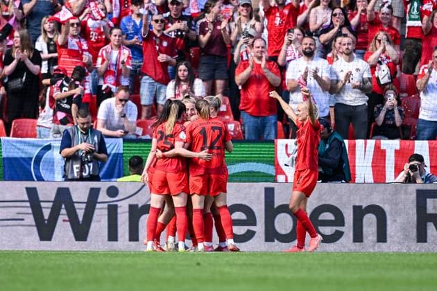 01 05 2025, Football, DFB Womens Cup Final, Season 2024 2025, FC Bayern Munich SV Werder Bremen, Carolin Simon FC Bayern Munich celebrates the 2-0 goal, xRHR PHOTO TKx Copyright: RHR-FOTOx RHR-FOTO TK