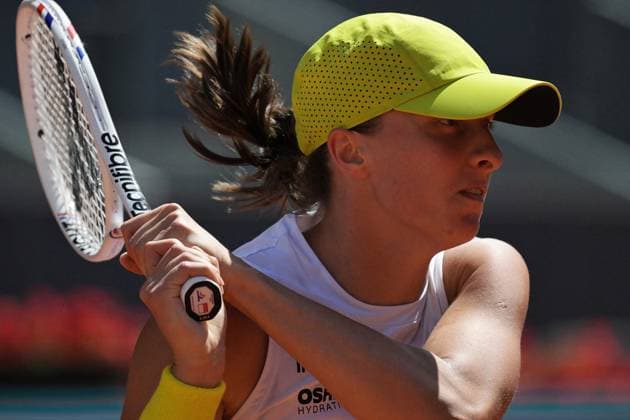 May 1, 2025, Madrid, Madrid, Spain: COCO GAUFF of USA during her match against IGA SWIATEK of Poland on Semi-Final of the Mutua Madrid Open at La Caja Magica. Madrid Spain - ZUMAd308 20250501_zsp_d308_013 Copyright: xJuanxCarlosxLucasx