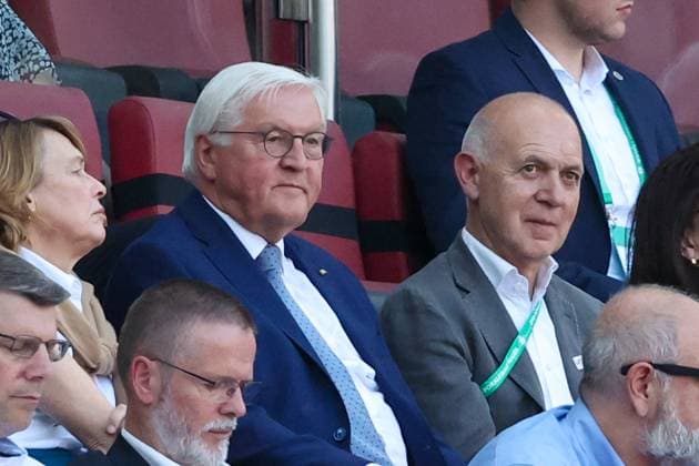 Frank Walter Steinmeier on the grandstand, SV Werder Bremen vs FC Bayern Frauen Muenchen, DFB Pokal Final, 01 05 25 DFB regulations prohibit any use of photographs as image sequences and or quasi video kolbert press Koeln NRW Germany Copyright: xkolbert-press MartinxAguerax