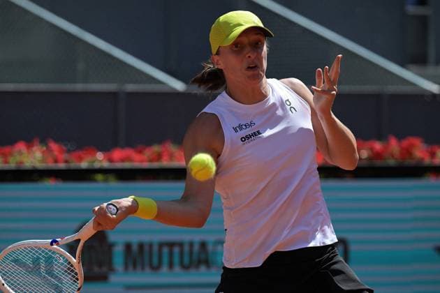 May 1, 2025, Madrid, Madrid, Spain: COCO GAUFF of USA during her match against IGA SWIATEK of Poland on Semi-Final of the Mutua Madrid Open at La Caja Magica. Madrid Spain - ZUMAd308 20250501_zsp_d308_016 Copyright: xJuanxCarlosxLucasx
