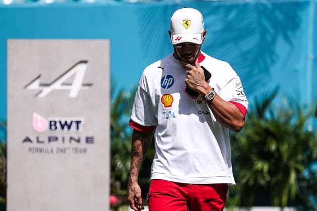 F1 - MIAMI GRAND PRIX 2025 HAMILTON Lewis (gbr), Scuderia Ferrari SF-25, portrait during the Formula 1 Crypto.com Miami Grand Prix 2025, 6th round of the 2025 FIA Formula One World Championship, WM, Weltmeisterschaft from May 2 to 4, 2025 on the Miami International Autodrome, in Miami Gardens, Florida, United States of America - Miami GardensUnited States  Copyright: xEricxAlonsox