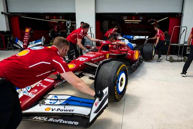 F1 - MIAMI GRAND PRIX 2025 16 LECLERC Charles (mco), Scuderia Ferrari SF-25, pitlane, during the Formula 1 Crypto.com Miami Grand Prix 2025, 6th round of the 2025 FIA Formula One World Championship, WM, Weltmeisterschaft from May 2 to 4, 2025 on the Miami International Autodrome, in Miami Gardens, Florida, United States of America - Miami GardensUnited States Copyright: xCharlyxLopezx