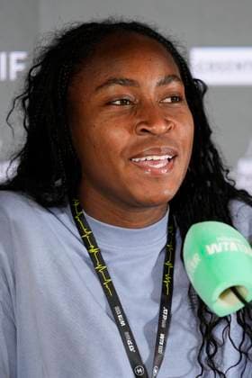 May 1, 2025, Madrid, Madrid, Spain: Coco Gauff of USA attends her press conference, PK, Pressekonferenz after winning against Iga Swiatek of Poland during the Mutua Madrid Open 2025, ATP, Tennis Herren Masters 1000 and WTA, Tennis Damen 1000 tennis tournament, celebrated at Caja Magica on May 01, 2025 in Madrid, Spain. Madrid Spain - ZUMAa181 20250501_zaa_a181_139 Copyright: xOscarxJ.xBarrosox