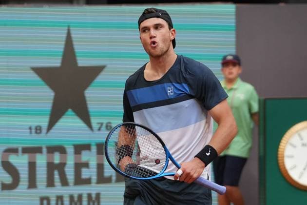 TENNIS - MUTUA MADRID OPEN 2025 Jack Draper of Grande-Bretagne during the Mutua Madrid Open 2025, ATP, Tennis Herren Masters 1000 and WTA, Tennis Damen 1000, tennis tournament on 01 May 2025 at Caja Magica in Madrid, Spain - Photo Laurent Lairys PSNEWZ MadridSpain  Copyright: xLaurentxLairysx
