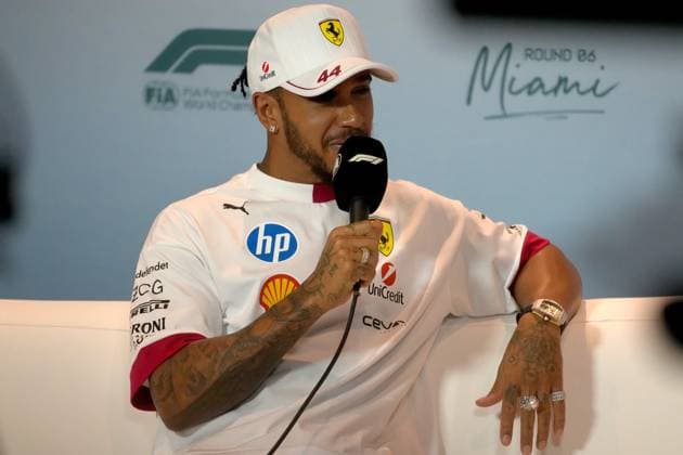 01 05 2025, Miami International Autodrome, Miami, Formula 1 Crypto com Miami Grand Prix 2025 ,in the picture Lewis Hamilton GBR , Scuderia Ferrari HP Photo by Hasan Bratic DeFodi Images