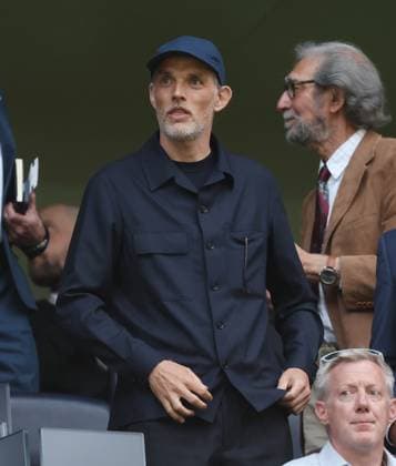 during the UEFA Europa League Semi Final 1st leg match between Tottenham Hotspur v Bodo Glimt. - Tottenham Hotspur v Bodo Glimt, UEFA Europa League, Semi Final, 1st Leg, Tottenham Hotspur Stadium, London, England. - 1st May 2025. (C) Daniel Weir Crystal Pix Thomas Tuchel England manager watches on during the UEFA Europa League Semi Final 1st leg match between Tottenham Hotspur v Bodo Glimt. - Tottenham Hotspur v Bodo Glimt, UEFA Europa League, Semi Final, 1st Leg, Tottenham Hotspur Stadium, London, England. - 1st May 2025. (C) Daniel Weir Crystal Pix London Tottenham Hotspur Stadium UK Copyright: xDanielxWeirx CP_DW_Tottenham_Bodo_02