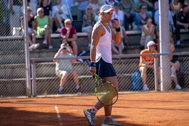 01 05 2025, GER, Women, ITF World Tennis Tour Wiesbaden Tennis Open Round of the last 16 Singles Wiesbaden Nordenstadt T2 Sports Health Club Hessen Germany