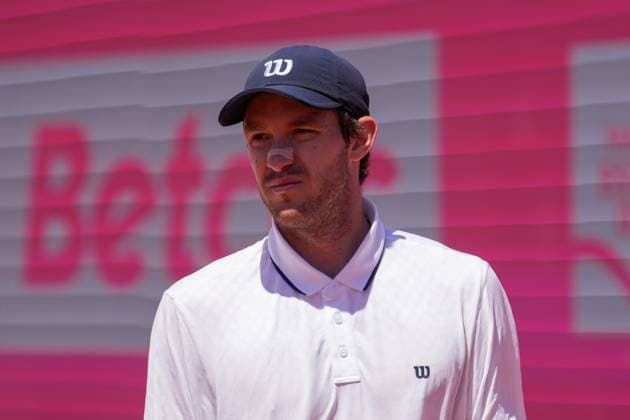 May 1, 2025, Estoril, Portugal: Nicolas Jarry seen during the round of 16 of Millennium Estoril Open Challenger 175 tennis tournament at the Clube de Tenis do Estoril. Final score: Gastao Elias 1: 2 Nicolas Jarry. Estoril Portugal - ZUMAs197 20250501_aaa_s197_121 Copyright: xBrunoxdexCarvalhox