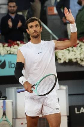 TENNIS - MUTUA MADRID OPEN 2025 Laurent Lairys MAXPPP - Lorenzo Musetti of Italia during the Mutua Madrid Open 2025, ATP, Tennis Herren Masters 1000 and WTA, Tennis Damen 1000, tennis tournament on 01 May 2025 at Caja Magica in Madrid, Spain - Photo Laurent Lairys MAXPPP Madrid Spain  Copyright: xMAXPPPxLaurentxLairysx LLR202505018770 LLR202505018770