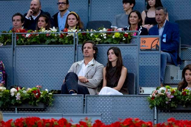 Mutua Madrid Open 2025 Feliciano Lopez and Sandra Gago are seen on the stands during the Mutua Madrid Open 2025 tournament celebrated at La Caja Magica on May 01, 2025 in Madrid, Spain. Madrid La Caja Magica Madrid Spain Copyright: xAlbertoxGardinx AGardin_20250501_Mutua_Madrid_Open_0840