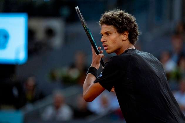 Mutua Madrid Open 2025 Gabriel Diallo of Canada is seen against Lorenzo Musetti of Italy during the Men s Singles Quarter-Final match at the Mutua Madrid Open 2025 tournament celebrated at La Caja Magica on May 01, 2025 in Madrid, Spain. Madrid La Caja Magica Madrid Spain Copyright: xAlbertoxGardinx AGardin_20250501_Mutua_Madrid_Open_0854