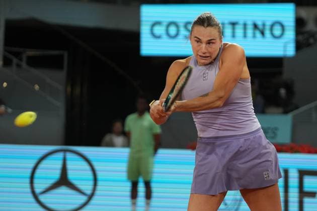 TENNIS - MUTUA MADRID OPEN 2025 Aryna Sabalenka of BiÃ lorussie during the Mutua Madrid Open 2025, ATP, Tennis Herren Masters 1000 and WTA, Tennis Damen 1000, tennis tournament on 01 May 2025 at Caja Magica in Madrid, Spain - Photo Laurent Lairys PSNEWZ MadridSpain  Copyright: xLaurentxLairysx