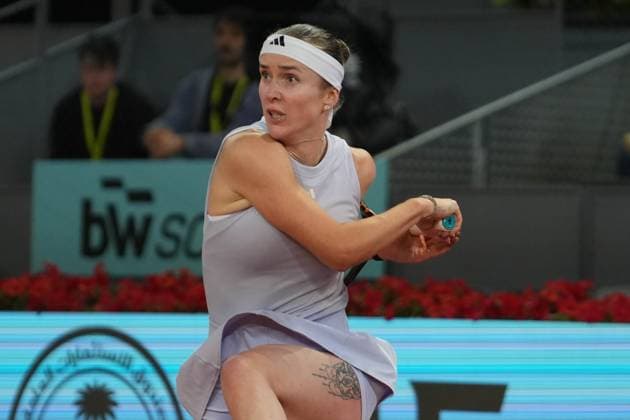 TENNIS - MUTUA MADRID OPEN 2025 Elina Svitolina of Ukraine during the Mutua Madrid Open 2025, ATP, Tennis Herren Masters 1000 and WTA, Tennis Damen 1000, tennis tournament on 01 May 2025 at Caja Magica in Madrid, Spain - Photo Laurent Lairys PSNEWZ MadridSpain  Copyright: xLaurentxLairysx