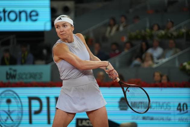 TENNIS - MUTUA MADRID OPEN 2025 Elina Svitolina of Ukraine during the Mutua Madrid Open 2025, ATP, Tennis Herren Masters 1000 and WTA, Tennis Damen 1000, tennis tournament on 01 May 2025 at Caja Magica in Madrid, Spain - Photo Laurent Lairys PSNEWZ MadridSpain  Copyright: xLaurentxLairysx