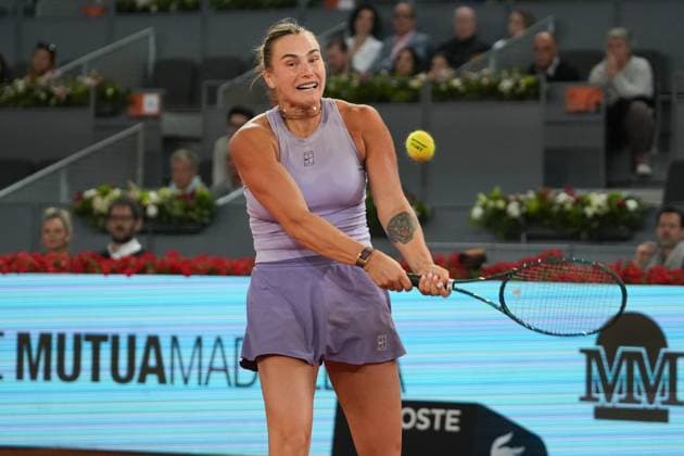 TENNIS - MUTUA MADRID OPEN 2025 Aryna Sabalenka of BiÃ lorussie during the Mutua Madrid Open 2025, ATP, Tennis Herren Masters 1000 and WTA, Tennis Damen 1000, tennis tournament on 01 May 2025 at Caja Magica in Madrid, Spain - Photo Laurent Lairys PSNEWZ MadridSpain  Copyright: xLaurentxLairysx