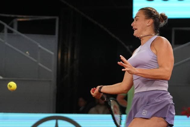 TENNIS - MUTUA MADRID OPEN 2025 Aryna Sabalenka of BiÃ lorussie during the Mutua Madrid Open 2025, ATP, Tennis Herren Masters 1000 and WTA, Tennis Damen 1000, tennis tournament on 01 May 2025 at Caja Magica in Madrid, Spain - Photo Laurent Lairys PSNEWZ MadridSpain  Copyright: xLaurentxLairysx