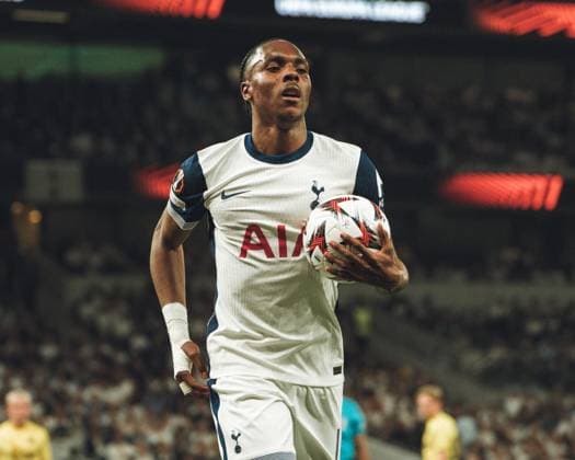Tottenham Hotspur vs Bodo Glimt, UEFA Europa League Semi-Final 1st Leg, Tottenham Hotspur Stadium, 01-05-25 Tottenham Hotspur vs Bodo Glimt, UEFA Europa League Semi-Final 1st Leg, Tottenham Hotspur Stadium, 01-05-25 Mathys Tel running to take corner Copyright: xPaddyxMckeownx