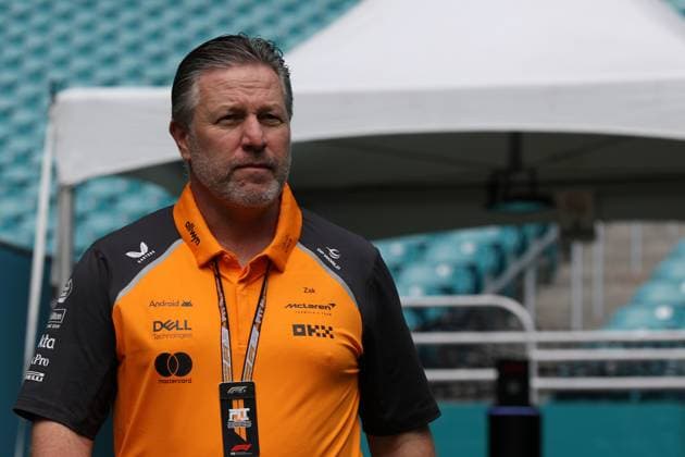 Zak Brown USA McLaren F1 Team C E O Photo by Philippe Nanchino Eurasia Sport Images Miami Miami International Autodrome Florida United States of America Copyright: x x2025xEurasiaxSportxImagesx jp-en-EuSpIm-MPS_PPN_GPF1_Miami_01Apr2025_US029