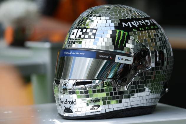 4 Lando Norris GBR McLaren F1 Team GBR MCL39 Mercedes helmet during the 2025 Formula One Miami Grand Prix, 6th round of the 2025 Formula 1 World Championship, taking place from May 2 to 3, 2025 on Miami International Autodrome, in Miami USA Photo by Philippe Nanchino Eurasia Sport Images Miami Miami Miami International Autodrome Florida United States of America Copyright: x x2025xEurasiaxSportxImagesx jp-en-EuSpIm-MPS_PPN_GPF1_Miami_01Apr2025_US061
