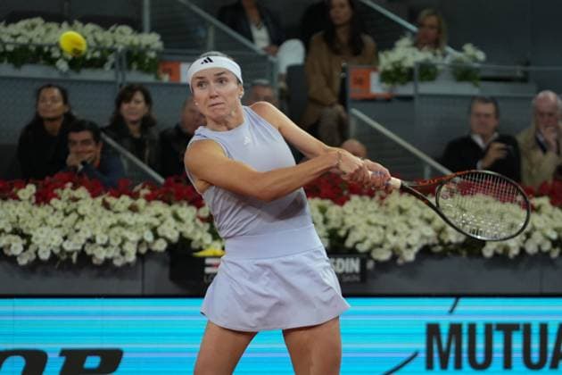 TENNIS - MUTUA MADRID OPEN 2025 Laurent Lairys MAXPPP - Elina Svitolina of Ukraine during the Mutua Madrid Open 2025, ATP, Tennis Herren Masters 1000 and WTA, Tennis Damen 1000, tennis tournament on 01 May 2025 at Caja Magica in Madrid, Spain - Photo Laurent Lairys MAXPPP Madrid Spain  Copyright: xMAXPPPxLaurentxLairysx LLR202505028839 LLR202505028839