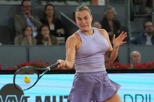 TENNIS - MUTUA MADRID OPEN 2025 Laurent Lairys MAXPPP - Aryna Sabalenka of BiÃ lorussie during the Mutua Madrid Open 2025, ATP, Tennis Herren Masters 1000 and WTA, Tennis Damen 1000, tennis tournament on 01 May 2025 at Caja Magica in Madrid, Spain - Photo Laurent Lairys MAXPPP Madrid Spain  Copyright: xMAXPPPxLaurentxLairysx LLR202505028871 LLR202505028871