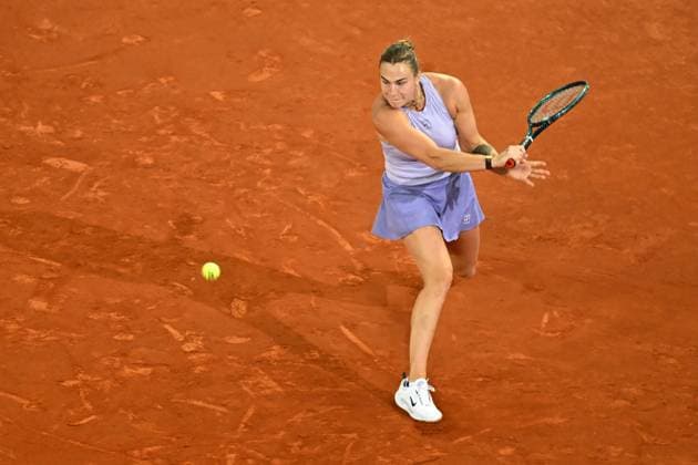 Mutua Madrid Open - Quarter-finals - Aryna Sabalenka Aryna Sabalenka (RUS) during her semi final round match at the Mutua Madrid Open in Madrid, Spain, on May, 1, 2025. Photo by Corinne Dubreuil ABACAPRESS.COM Madrid Spain  Copyright: xDubreuilxCorinne ABACAx