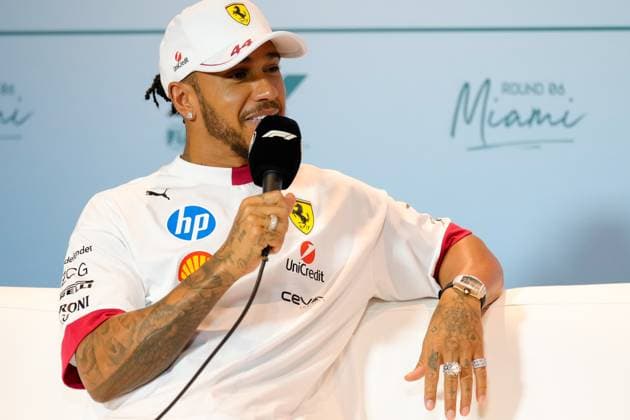Lewis Hamilton (GBR), Ferarri, 44, press conference, PK, Pressekonferenz  Copyright: xScottxColeman IPAxSportx xipa-agency.netx xx IPA_57149005 IPA_Agency_IPA57149005
