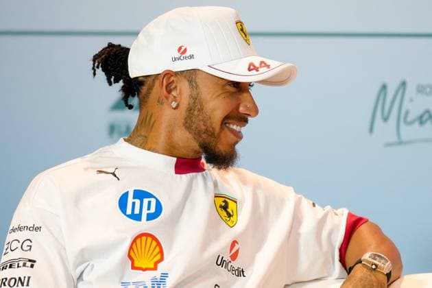 Formula 1 - Miami Grand Prix 2025 - press conference, PK, Pressekonferenz Lewis Hamilton (GBR), Ferarri, 44, press conference during Press Conference of Formula 1, Crypto.com Miami Grand Prix 2025. Miami, France on May 2, 2025. Photo by IPA ABACAPRESS.COM Miami United States  Copyright: xIPAxSport ABACAx