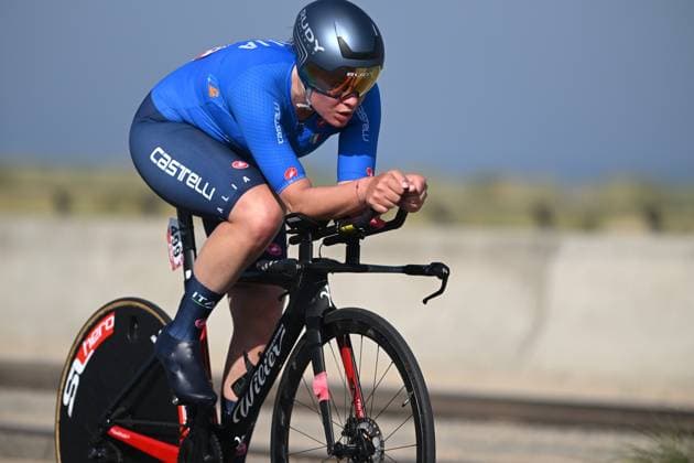 CRETTI Claudia pictured in action during the time trials at the UCI Para-Cycling Road World Cup event, Thursday 01 May 2025, in Oostende. The UCI Para-Cycling Road World Cup takes place from 01 to 04 May in Oostende and Brugge. LUCxCLAESSEN  x122423436x