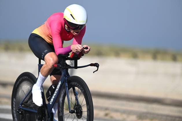 pictured in action during the time trials at the UCI Para-Cycling Road World Cup event, Thursday 01 May 2025, in Oostende. The UCI Para-Cycling Road World Cup takes place from 01 to 04 May in Oostende and Brugge. LUCxCLAESSEN  x122423811x