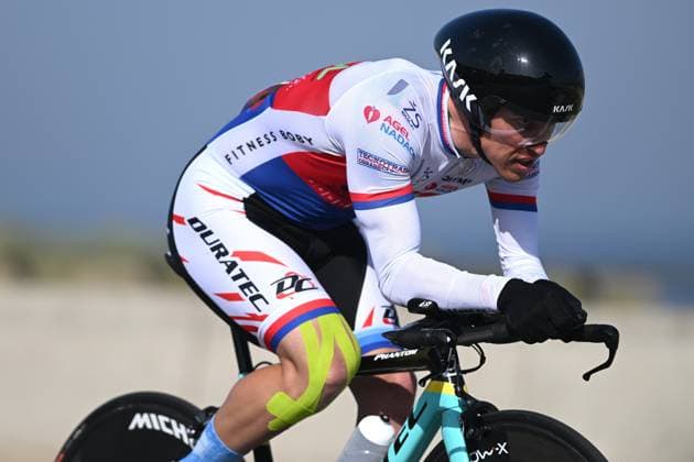 KOBLASA Ivo pictured in action during the time trials at the UCI Para-Cycling Road World Cup event, Thursday 01 May 2025, in Oostende. The UCI Para-Cycling Road World Cup takes place from 01 to 04 May in Oostende and Brugge. LUCxCLAESSEN  x122423872x