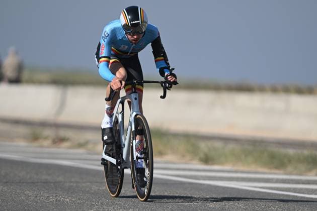 VANLATHEM Lennert pictured in action during the time trials at the UCI Para-Cycling Road World Cup event, Thursday 01 May 2025, in Oostende. The UCI Para-Cycling Road World Cup takes place from 01 to 04 May in Oostende and Brugge. LUCxCLAESSEN  x122425115x
