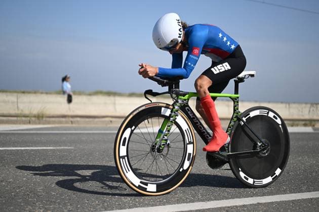 WHITMORE Jamie pictured in action during the time trials at the UCI Para-Cycling Road World Cup event, Friday 02 May 2025, in Oostende. The UCI Para-Cycling Road World Cup takes place from 01 to 04 May in Oostende and Brugge. LUCxCLAESSEN  x122435609x