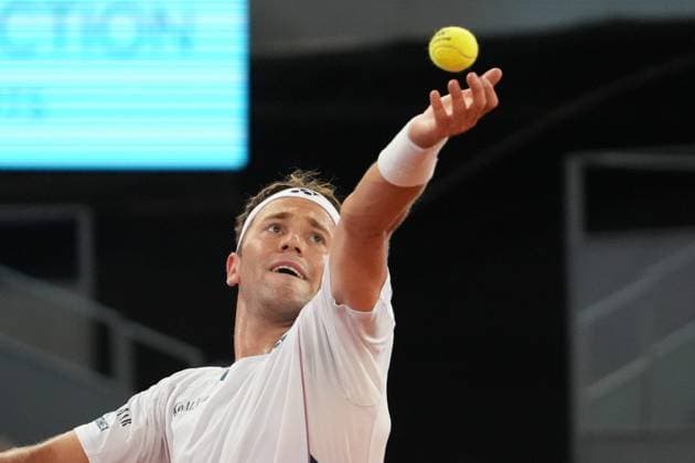 TENNIS - MUTUA MADRID OPEN 2025 Laurent Lairys MAXPPP - Casper Ruud of Norway during the Mutua Madrid Open 2025, ATP, Tennis Herren Masters 1000 and WTA, Tennis Damen 1000, tennis tournament on 02May 2025 at Caja Magica in Madrid, Spain - Photo Laurent Lairys MAXPPP Madrid Spain  Copyright: xMAXPPPxLaurentxLairysx LLR202505020371 LLR202505020371