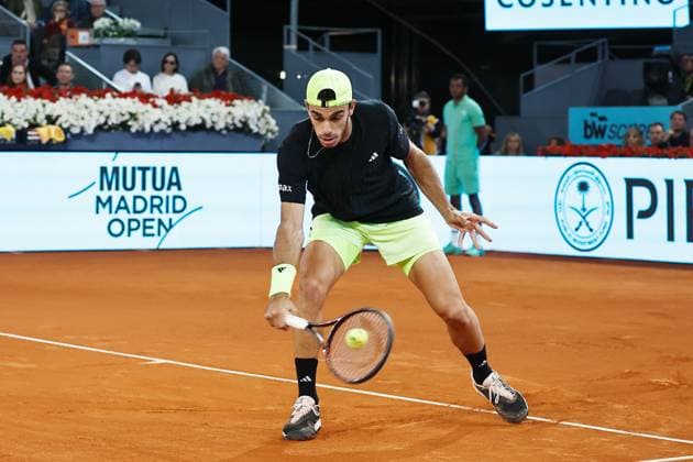 Francisco Cerundolo (ARG), MAY 2, 2025 - Tennis : Francisco Cerundolo during singles Semi-final match against Casper Ruud on the ATP, Tennis Herren tour Masters 1000 tournaments Mutua Madrid Open tennis tournament at the Caja Magica in Madrid, Spain. Noxthirdxpartyxsales  (289315313)