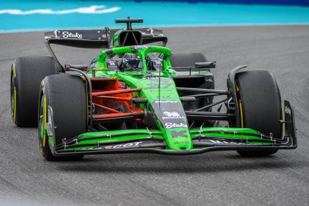 2nd May 2025; Miami International Autodrome, Miami, Florida, USA; Formula 1 Crypto.com Miami Grand Prix 2025; Free Practice Day; Nico Hulkenberg of Germany driving the number 27 Stake F1 Team Kick Sauber car during the first practice session.  ActionPlus12780859 DouglasxMurray